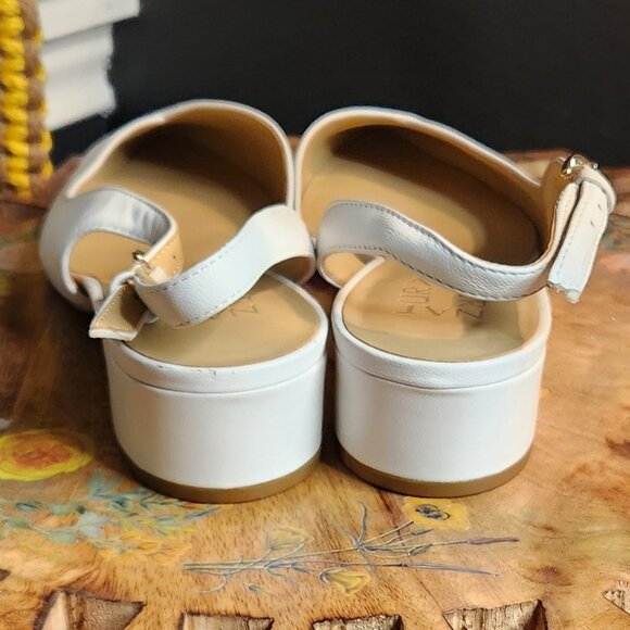 Naturalizer - 'Freesia' Short Block Heel with Adjustable Strap in White - Picture 2 of 7